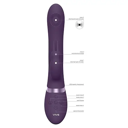 Vibrator Rini Rabbit Dubla Actiune Mov