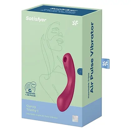 Vibrator Satisfyer Curvy Trinity 1 Roșu