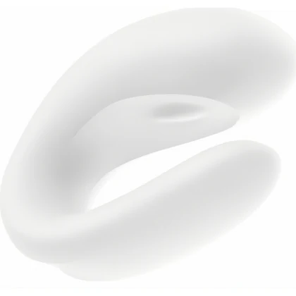 Vibrator Satisfyer Double Joy pentru Cupluri Alb