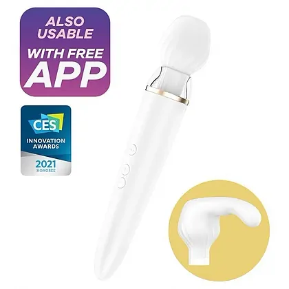 Vibrator Satisfyer Double Wander XXL Alb