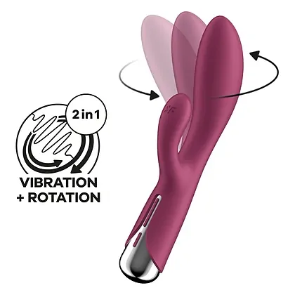 Vibrator Satisfyer Spinning Rabbit 1 Roșu