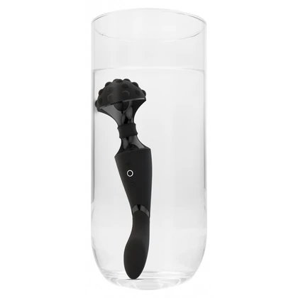 Vibrator Shiatsu Flexibil cu Două Motoare Negru