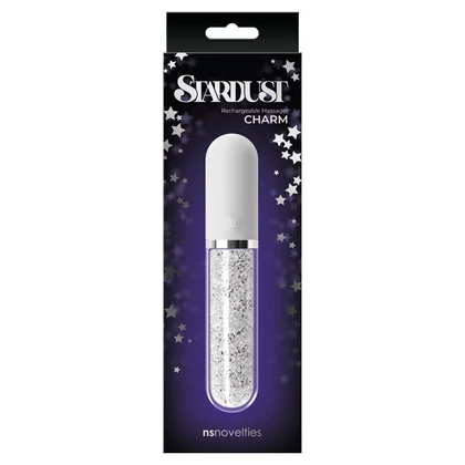 Vibrator Silicon Stardust Charm Alb