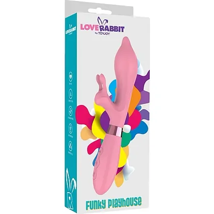 Vibrator ToyJoy Love Rabbit Roz Reîncărcabil