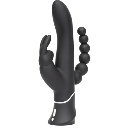 Vibrator Triplu Happy Rabbit Negru