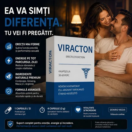Viracton Pills — 4 Capsule Pentru Erecție și Vitalitate