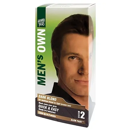 Vopsea păr bărbați, Mens Own Dark Blond, Hennaplus, 80 ml