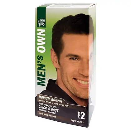 Vopsea păr bărbați Mens Own Medium Brown Hennaplus 80ml