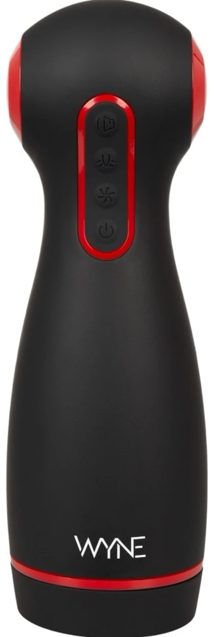 WYNE Dual‑Motor Masturbator — 10 Vibrații, 7 Aspirații Negru