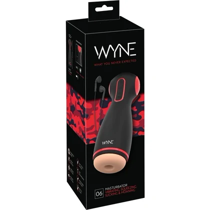 WYNE Dual‑Motor Masturbator — 10 Vibrații, 7 Aspirații Negru