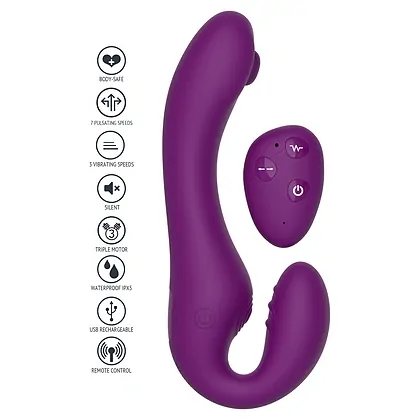 XOCOON Strapless Pulse Vibe Mov – 3 Motoare, Telecomandă