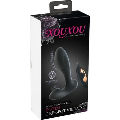 XOUXOU RC E-Stim Punct G Și P - 10+10 Moduri, Reîncărcabil Negru