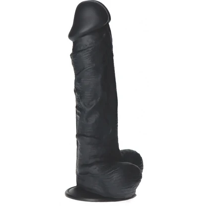XXL 27,5 cm Dildo Realist Din Silicon Medical, Ventuză Puternică Negru