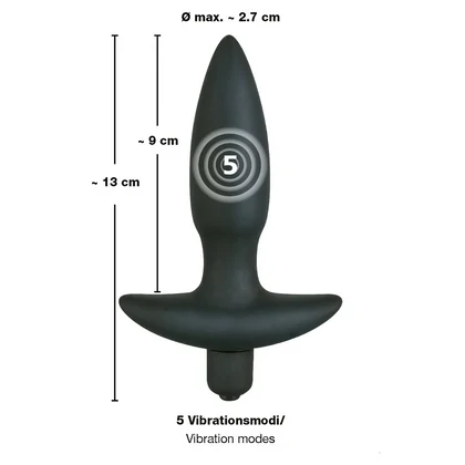 You2Toys Plug Anal Mic Negru 5 Viteze silențios