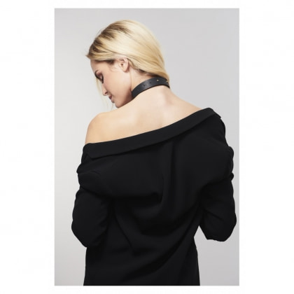 Zgardă cu Lesă Maze Tassel Choker Negru