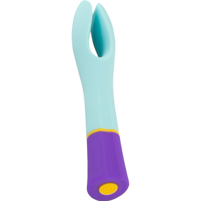 Bunt Double Vibrator Dublu 10 Moduri Reîncărcabil Albastru