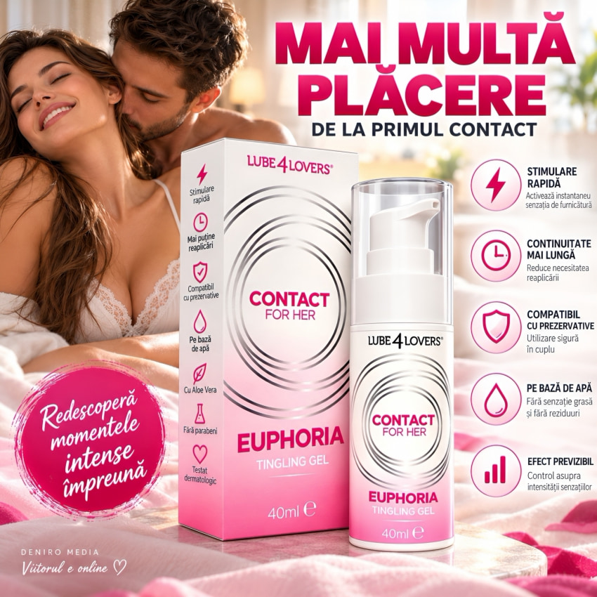Gel Stimulent Euphoria cu Efect Vibrant pentru Femei 40 ml