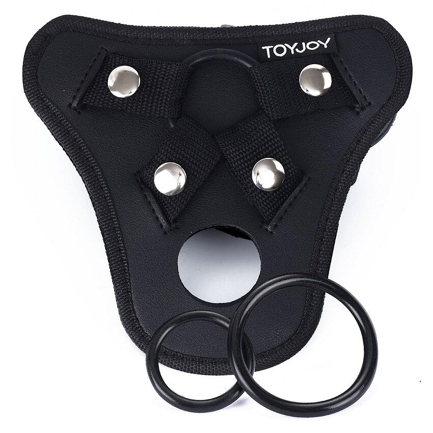 Ham Strap-On TOYJOY cu Gaură De Plăcere, Negru