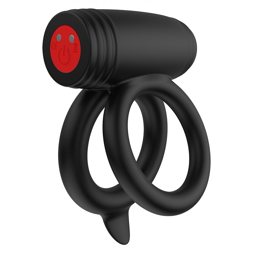 Hidden Desire Elite Power Twin C-Ring - 10 Moduri, IPX7 Negru