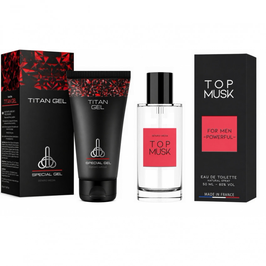 Pachet Cremă pentru Penis Titan Gel și Top Musk
