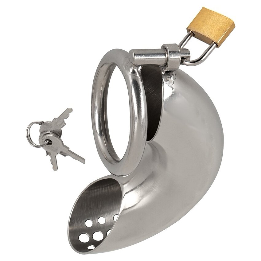 Penis cage curved Argintiu
