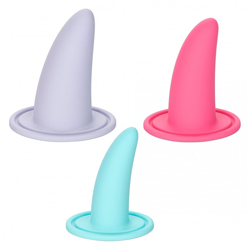 She-Ology Set Dilatatoare Purtabile — 3 Piese, silicon Multicolor