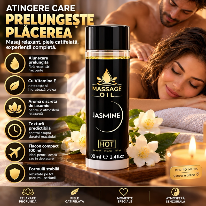 Ulei de Masaj Senzual Jasmin pentru Preludiu 100 ml