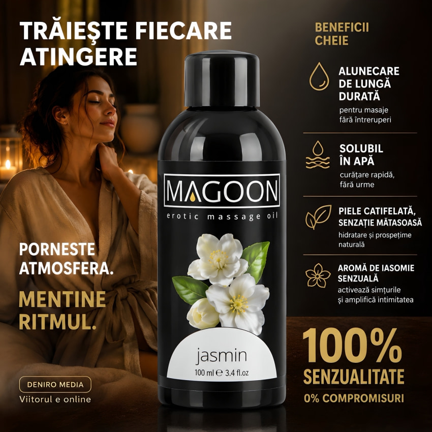 Ulei Erotic Magoon Jasmin pentru Masaj în Cuplu 100 ml